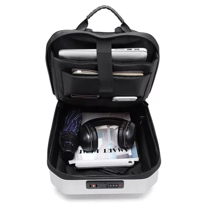 Noutbuk üçün bel çantası Ozuko 9499L Wickel, EVA/poliester, gümüşü, 32x47x13 sm, Black