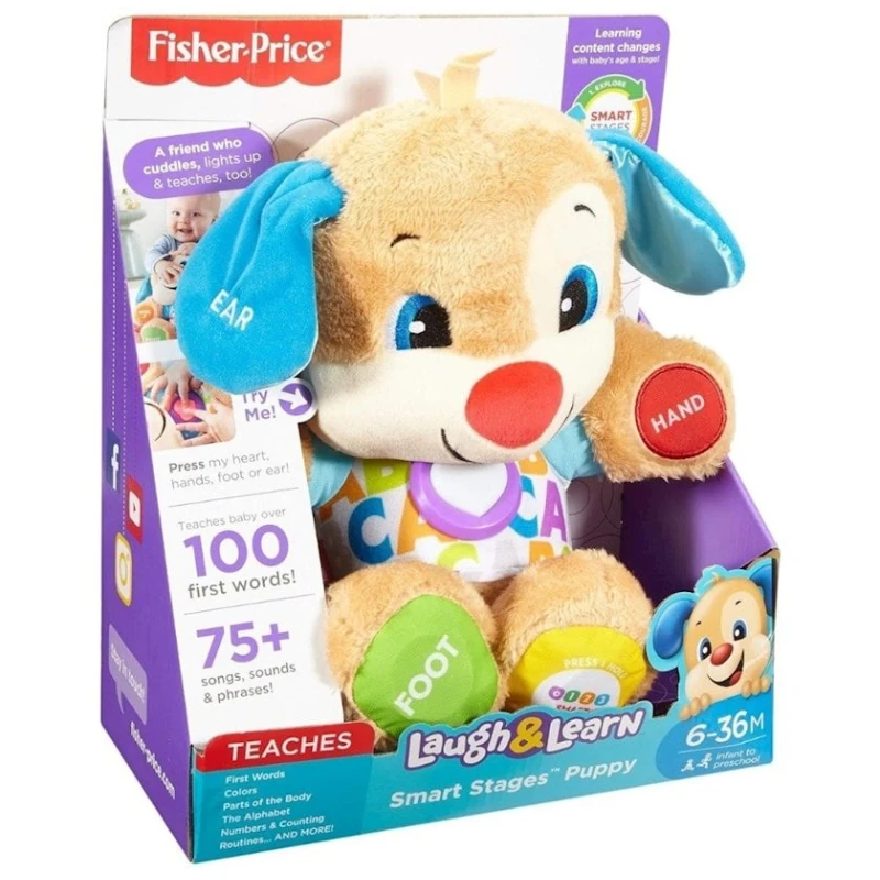 Интерактивная игрушка Fisher-Price Умный Щенок, пластик/текстиль, 6-36 месяцев Интерактивная игрушка Fisher-Price Умный Щенок, пластик/текстиль, 6-36 месяцев