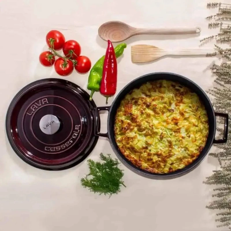 Кастрюля Lava, чугун, фиолетовая, 20 см Кастрюля Lava, чугун, фиолетовая, 20 см