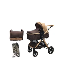 Детская коляска SMR381, коричневая