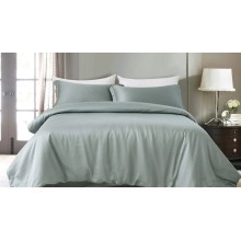 Yataq dəsti Askona Solid Tencel 1121, yorğan üzləri 200х220 sm, yastıq üzləri 50х70 sm, avro, evkalipt lif, серебристый иней, gümüşü