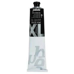 Масляная краска Pebeo Huile Fine XL Ivory Black, чёрный, 200 мл