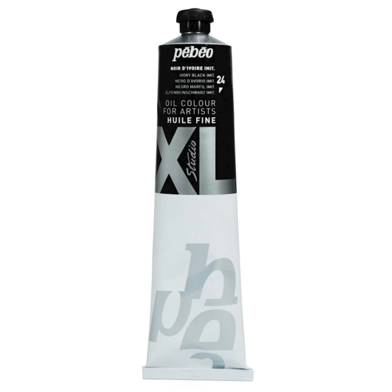Масляная краска Pebeo Huile Fine XL Ivory Black, чёрный, 200 мл Масляная краска Pebeo Huile Fine XL Ivory Black, чёрный, 200 мл