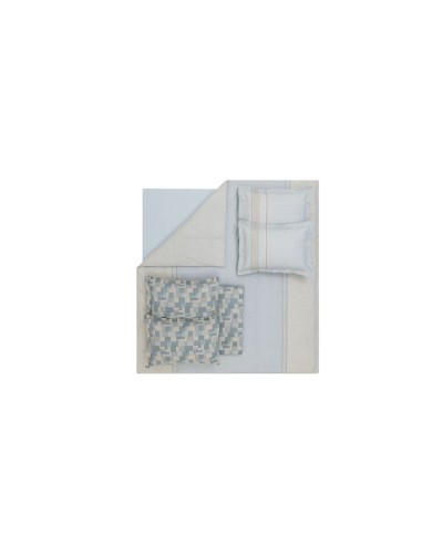 Yataq dəsti Yataş Tanna, yorğan üzü 200x220 sm, mələfə 240х260 sm, yastıq üzü 50x70 sm (4 əd), örtük 230х240 sm, ikinəfərlik, pambıq/poliester, mavi
