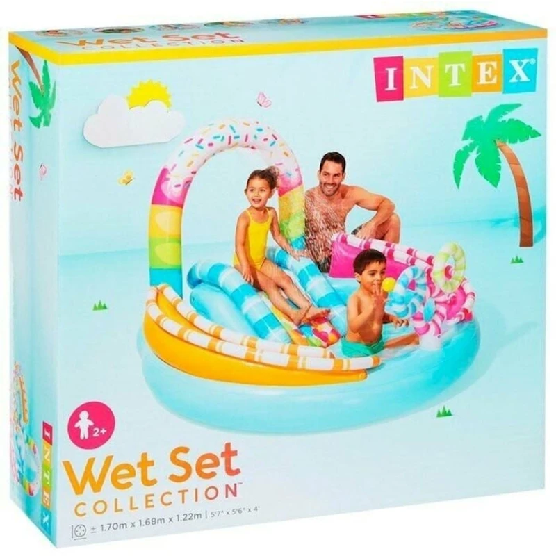 Детский бассейн Intex 57144, разноцветный, 165 л, 170х168х122 см