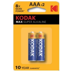 Batareyalar Kodak Max Super Alkaline ААА, 2 əd