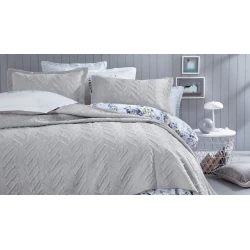 Örtük və yastıq üzü dəsti Yataş Curly, örtük 170x240 sm, yastıq üzü 50x70 sm, birnəfərlik, pambıq/poliester, boz