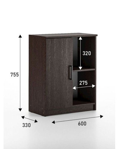 Tumba 60x33x75.5 sm, LDSP, Venqe, Qəhvəyi
