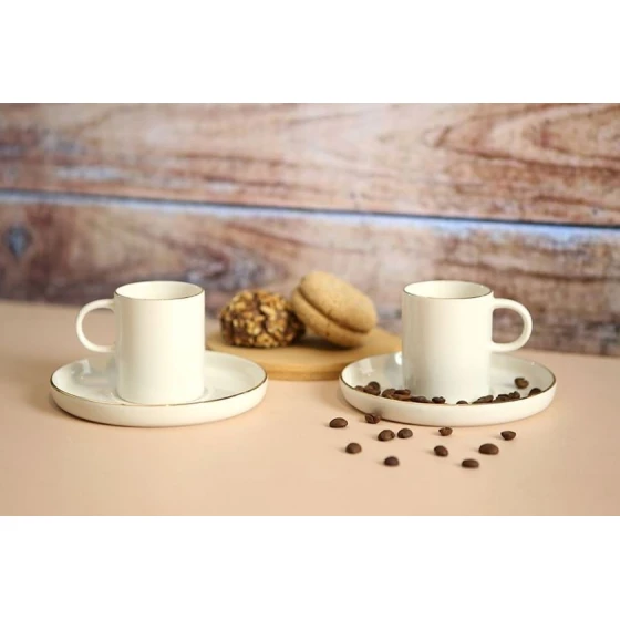 Набор кофейный Porland Chopin Gold 04ALM006985, 4 предмета, белый