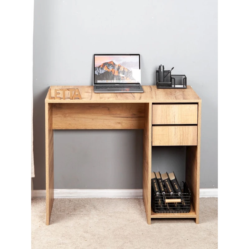 Компьютерный стол Letta Votan, 75х45х90 см, ЛДСП, бежевый Компьютерный стол Letta Votan, 75х45х90 см, ЛДСП, бежевый