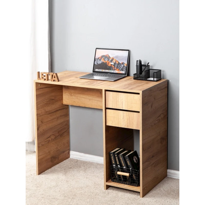 Компьютерный стол Letta Votan, 75х45х90 см, ЛДСП, бежевый Компьютерный стол Letta Votan, 75х45х90 см, ЛДСП, бежевый