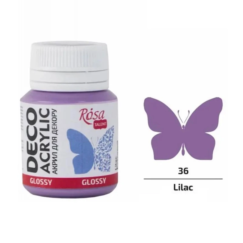 Акрил для декора Rosa Talent 36, глянцевый, сиреневый, 20 мл