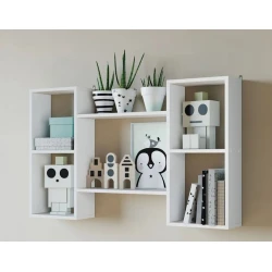 Полка настенная Konko 12115579, ЛДСП, белая, 110x16x63 см Полка настенная Konko 12115579, ЛДСП, белая, 110x16x63 см