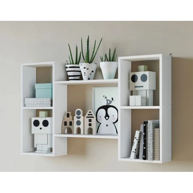 Полка настенная Konko 12115579, ЛДСП, белая, 110x16x63 см Полка настенная Konko 12115579, ЛДСП, белая, 110x16x63 см