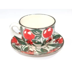 Чашка ручной работы Гранат, керамика, разноцветная, 180 мл