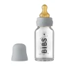 Бутылочка для кормления BIBS Baby Bottle Complete Set 0+ месяцев, 110 мл, стекло/латекс, серая (5713795238644)