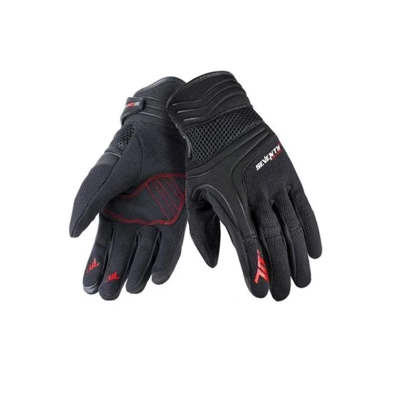 Kişilər üçün moto əlcəklər Seventy Degrees SD-C18 Summer Urban, XL, Black/Red