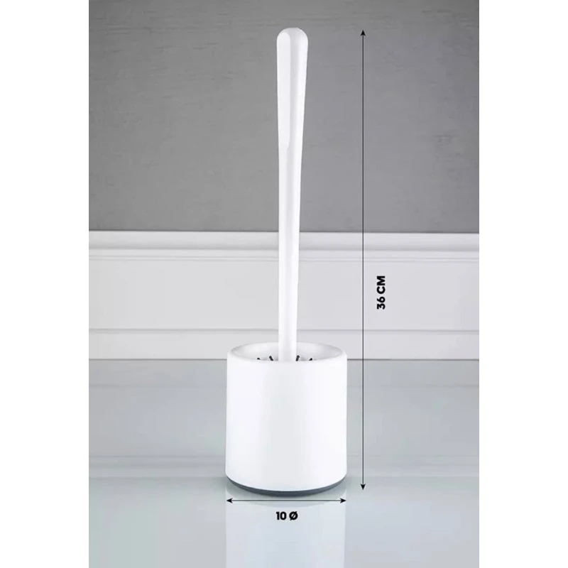 Ершик для унитаза PA-1010223, 36х10 см, силикон, белый