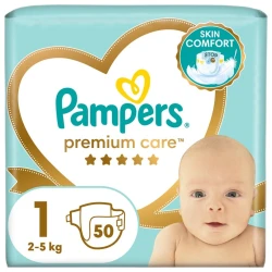 Детские подгузники Pampers Premium Care 1 2-5 кг 50 шт