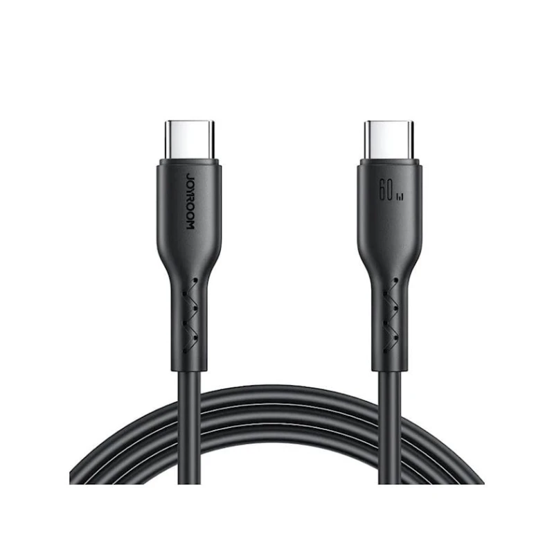 Kabel USB Joyroom SA26-CC3 Type-C to Type-C, 60W, 1 m, Qara Kabel USB Joyroom SA26-CC3 Type-C to Type-C, 60W, 1 m, Qara