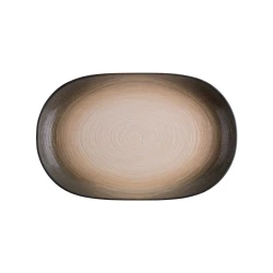Блюдо ID-Fine Canyon Magnus, фарфор, коричневое, 33x21 см