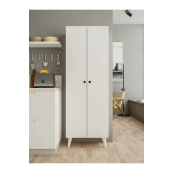 Распашной шкаф Ev Plus Montenero 12115635, ЛДСП, белый, 29x60х170 см Распашной шкаф Ev Plus Montenero 12115635, ЛДСП, белый, 29x60х170 см