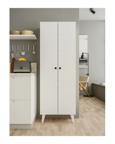 Lay açılan şkaf Ev Plus Montenero 12115635, LDSP, ağ, 29х60х170 sm