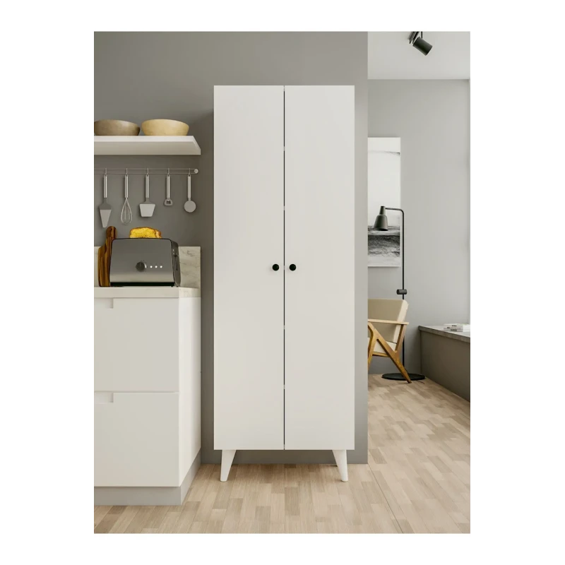 Распашной шкаф Ev Plus Montenero 12115635, ЛДСП, белый, 29x60х170 см Распашной шкаф Ev Plus Montenero 12115635, ЛДСП, белый, 29x60х170 см