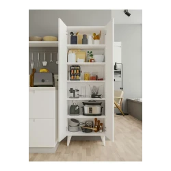 Распашной шкаф Ev Plus Montenero 12115635, ЛДСП, белый, 29x60х170 см Распашной шкаф Ev Plus Montenero 12115635, ЛДСП, белый, 29x60х170 см