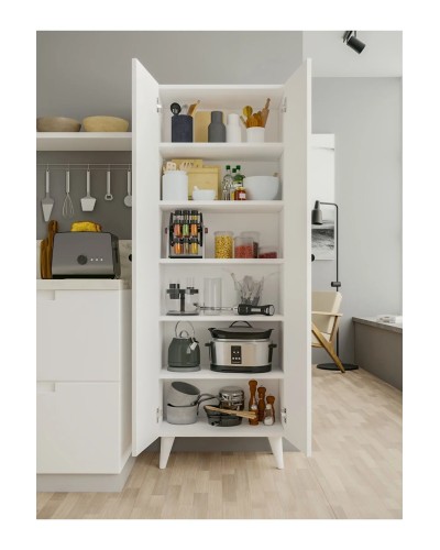 Lay açılan şkaf Ev Plus Montenero 12115635, LDSP, ağ, 29х60х170 sm