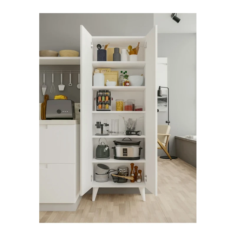 Распашной шкаф Ev Plus Montenero 12115635, ЛДСП, белый, 29x60х170 см Распашной шкаф Ev Plus Montenero 12115635, ЛДСП, белый, 29x60х170 см