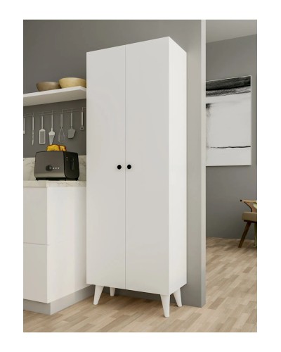 Lay açılan şkaf Ev Plus Montenero 12115635, LDSP, ağ, 29х60х170 sm