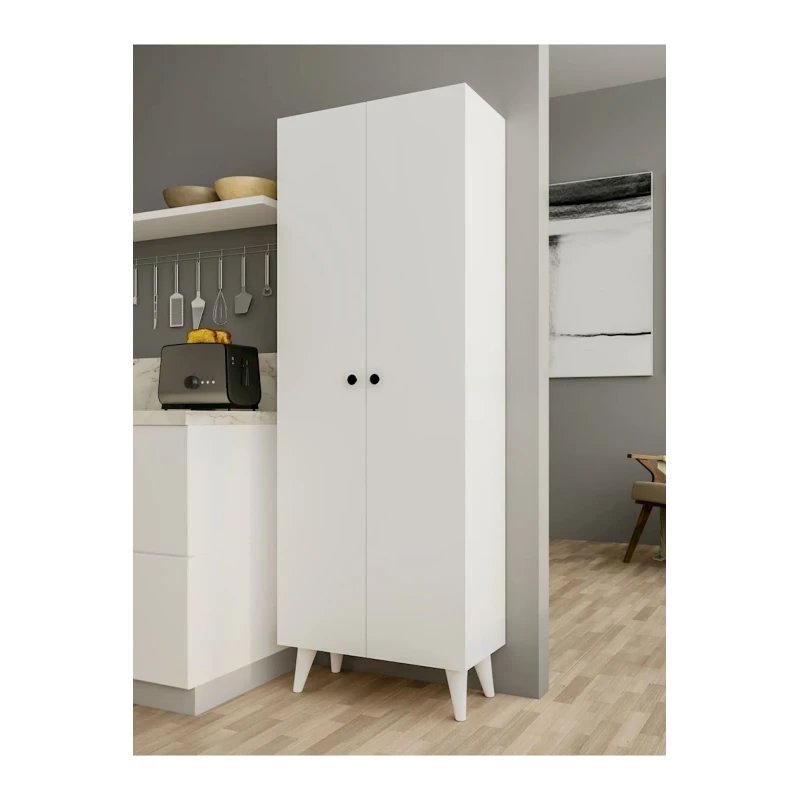 Распашной шкаф Ev Plus Montenero 12115635, ЛДСП, белый, 29x60х170 см Распашной шкаф Ev Plus Montenero 12115635, ЛДСП, белый, 29x60х170 см