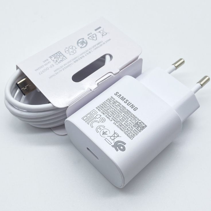 Зарядное устройство Samsung 25W PD USB-C Kabel EP-T2510NBEGEU Зарядное устройство Samsung 25W PD USB-C Kabel EP-T2510NBEGEU