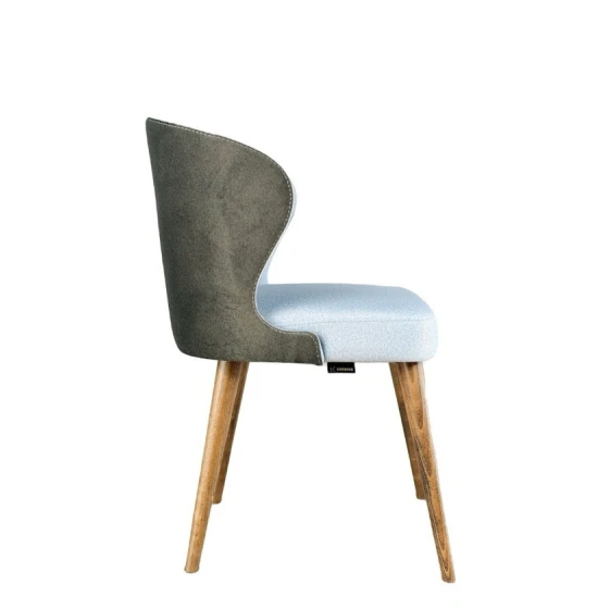 Стул Samwood King Sky Blue, бук, голубой/серый, 85x54 см