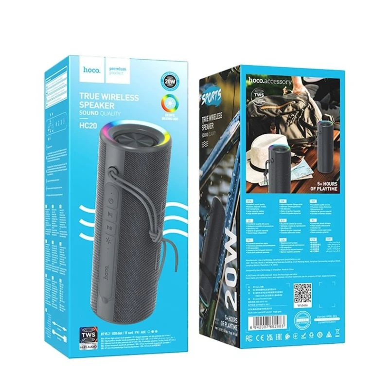 Портативная колонка Hoco HC20 BT Magic Gray