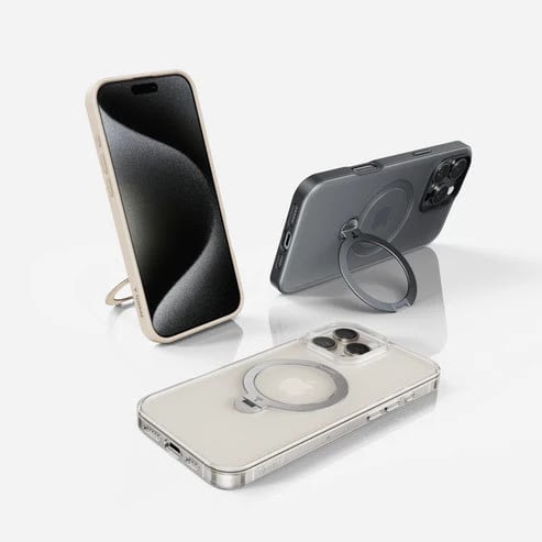 Чехол Torras Ostand Q3 Spin для Apple iPhone 16 Pro Black