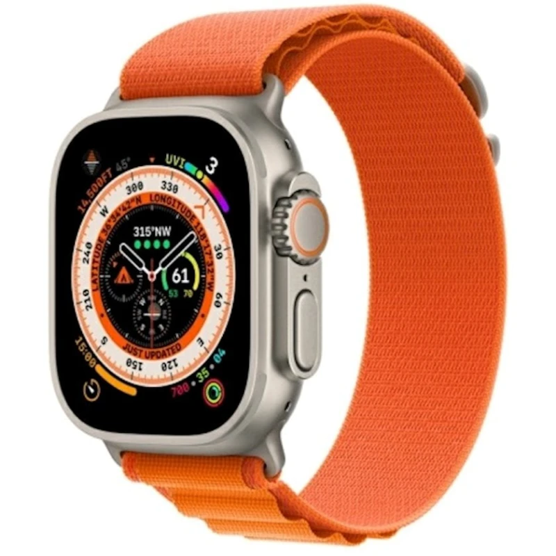 Умные часы Apple Watch Ultra GPS + Cellular 49mm Titanium Case with Orange Alpine Loop - Medium