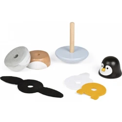 Пирамидка Janod Пингвин, 18х10х9 см, 1-3 года Пирамидка Janod Пингвин, 18х10х9 см, 1-3 года