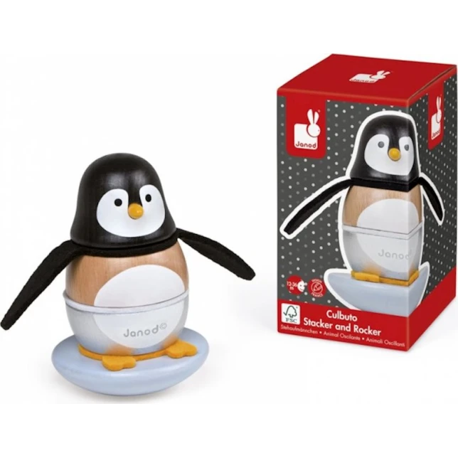 Piramida Janod Pinqvin, 18х10х9 sm, 1-3 yaş Piramida Janod Pinqvin, 18х10х9 sm, 1-3 yaş