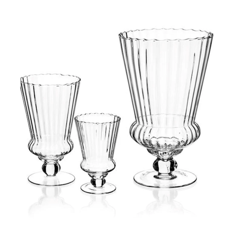 Dekorativ güldan Hom-me 104892, 39х24 sm, şüşə, şəffaf