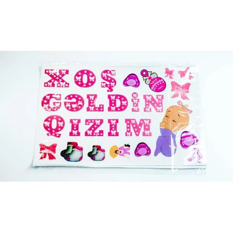 Набор наклеек Xoş Gəldin PW00503, розовый