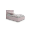 Двуспальная кровать Art_ikili_yataq 92, ламинат/текстиль, розовая, 120x200х200 см