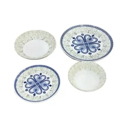 Набор столовой посуды Sarina SHA-00006593, фарфор, белый, 6 персон, 24 предмета