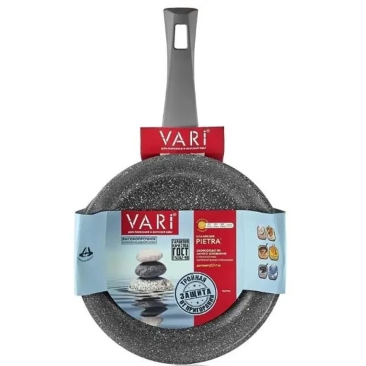 Сковородка Vari Pietra GR31126, алюминий, серая, 26 см