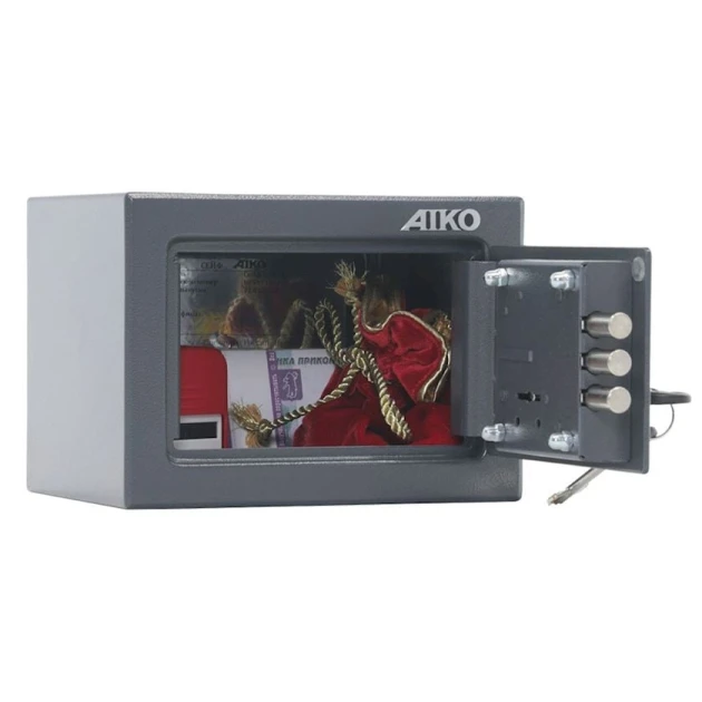 Офисный сейф AIKO T 140, ключевой, серый Офисный сейф AIKO T 140, ключевой, серый
