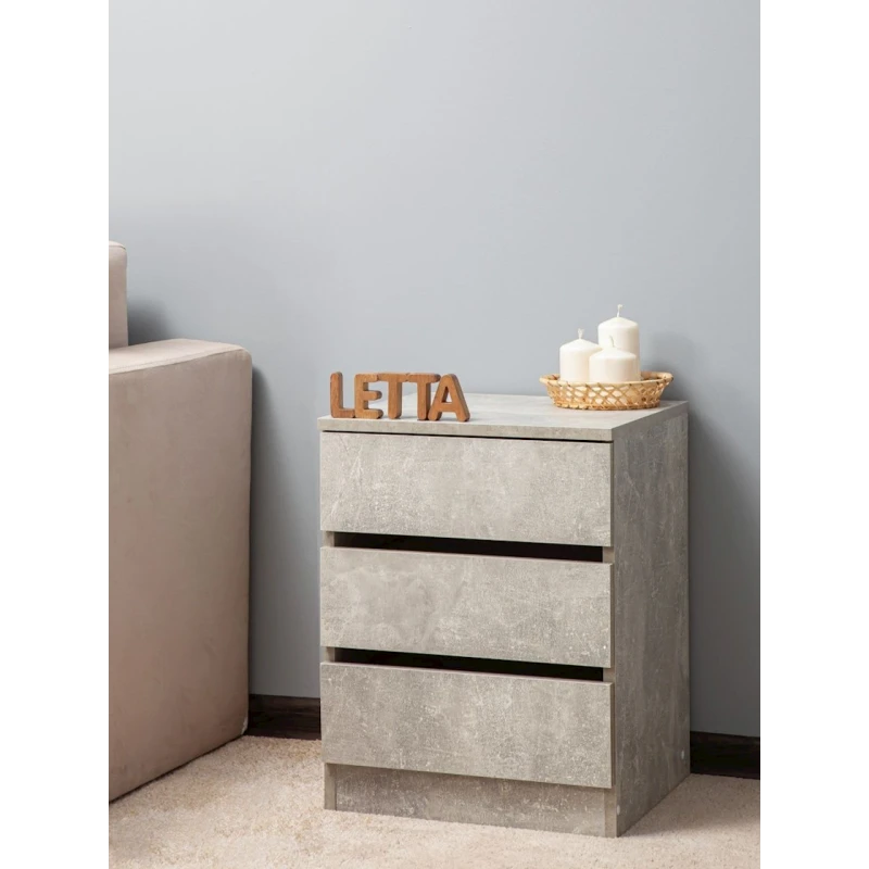 Тумба прикроватная ЛДСП, cерая, 53х38х41 см Тумба прикроватная ЛДСП, cерая, 53х38х41 см