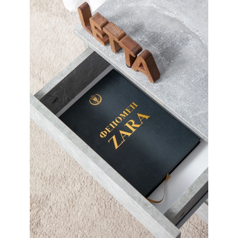 Тумба прикроватная ЛДСП, cерая, 53х38х41 см Тумба прикроватная ЛДСП, cерая, 53х38х41 см