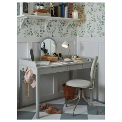 Настольный светильник IKEA Isnalen, пластик/сталь/латунь, 37 см, белый