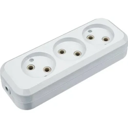 Колодка Navigator NCA-BL01-03-X-WH, 3-розеточная